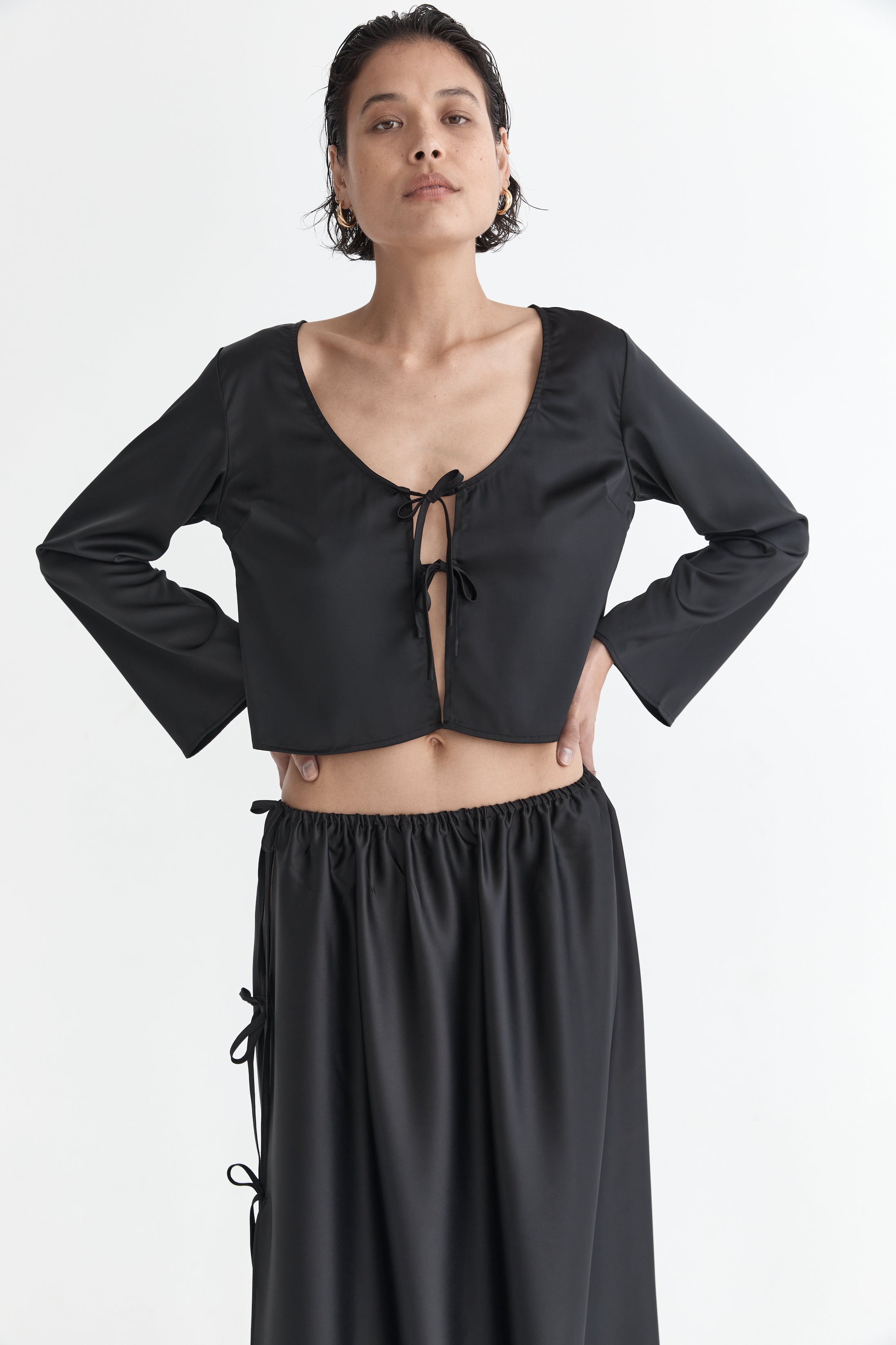 The Celeste Blouse | Noir