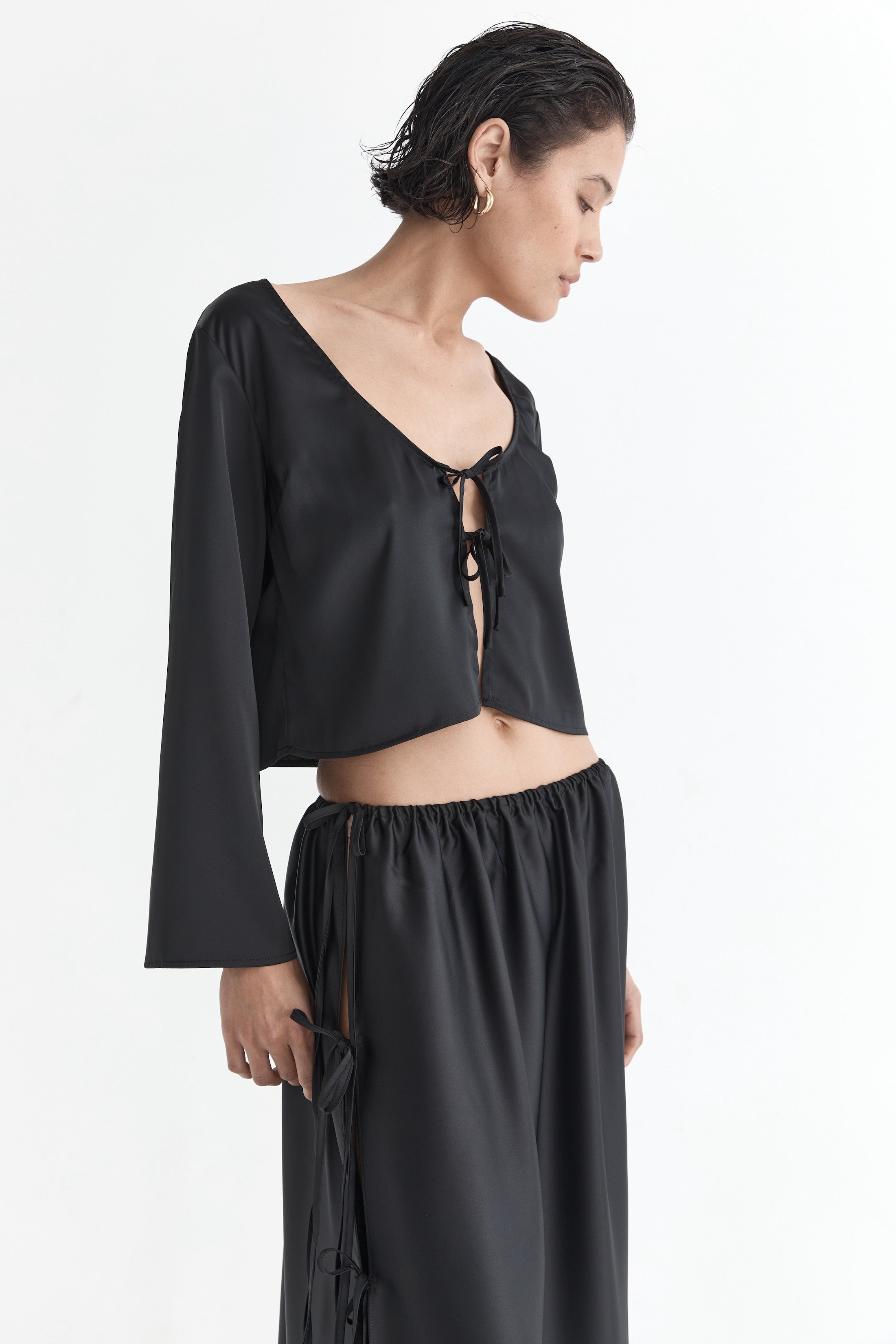 The Celeste Blouse | Noir