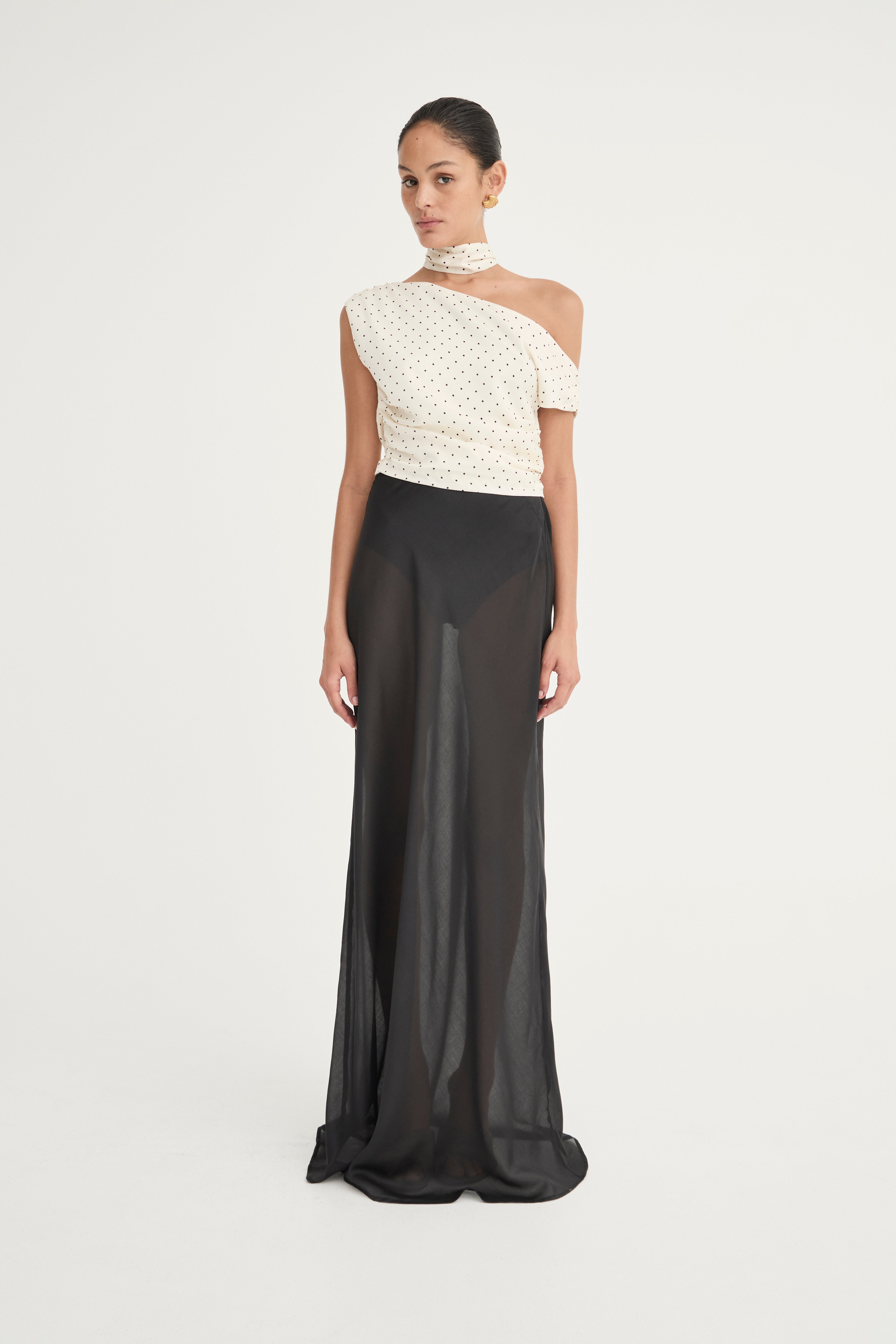 Francesca Bias Skirt | Noir