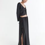 Lucia Tie Up Skirt - Noir