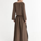 Lucia Tie Up Skirt - Tobacco