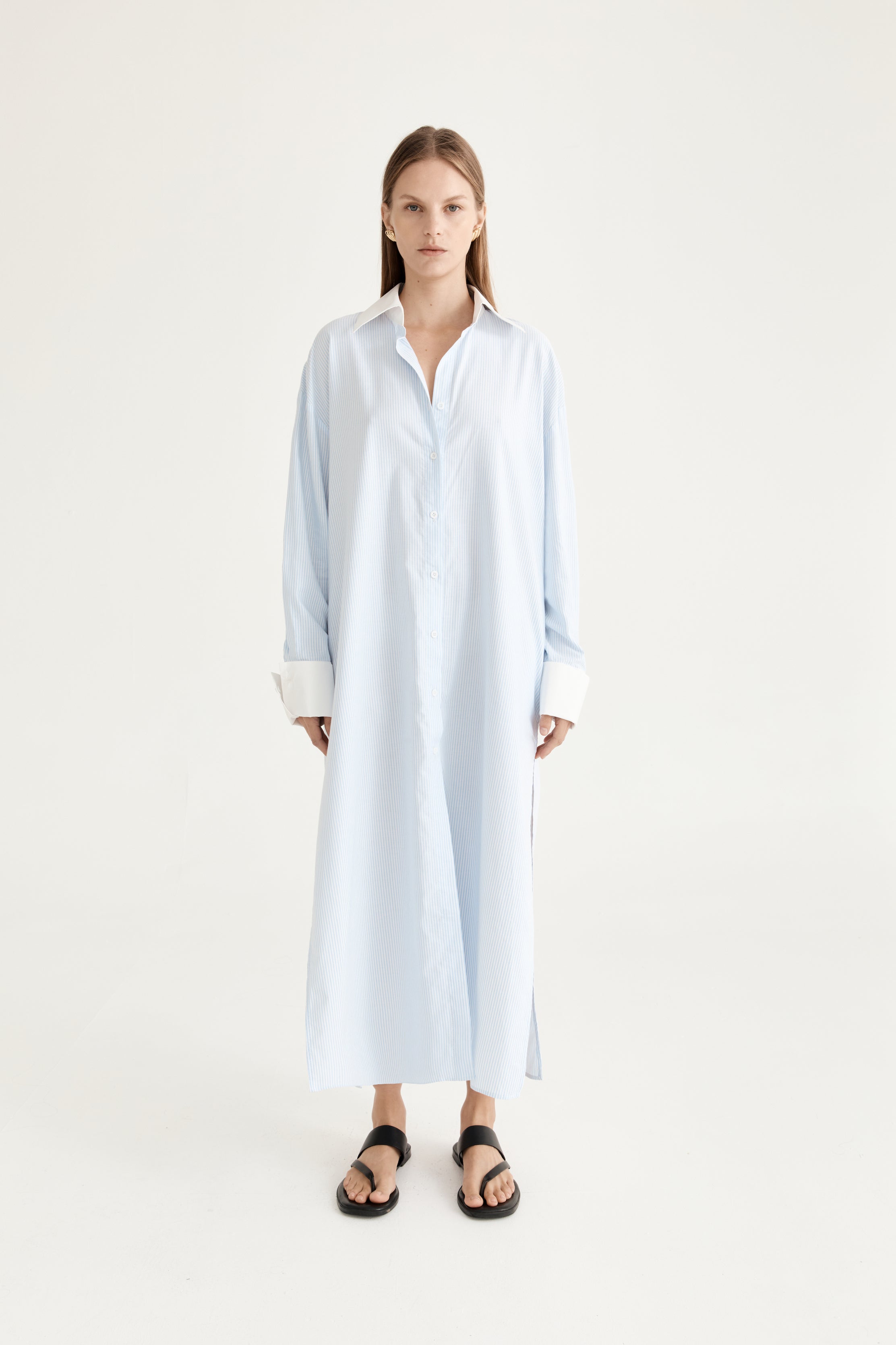 Lou Lou Shirt Dress - Blu Stripe