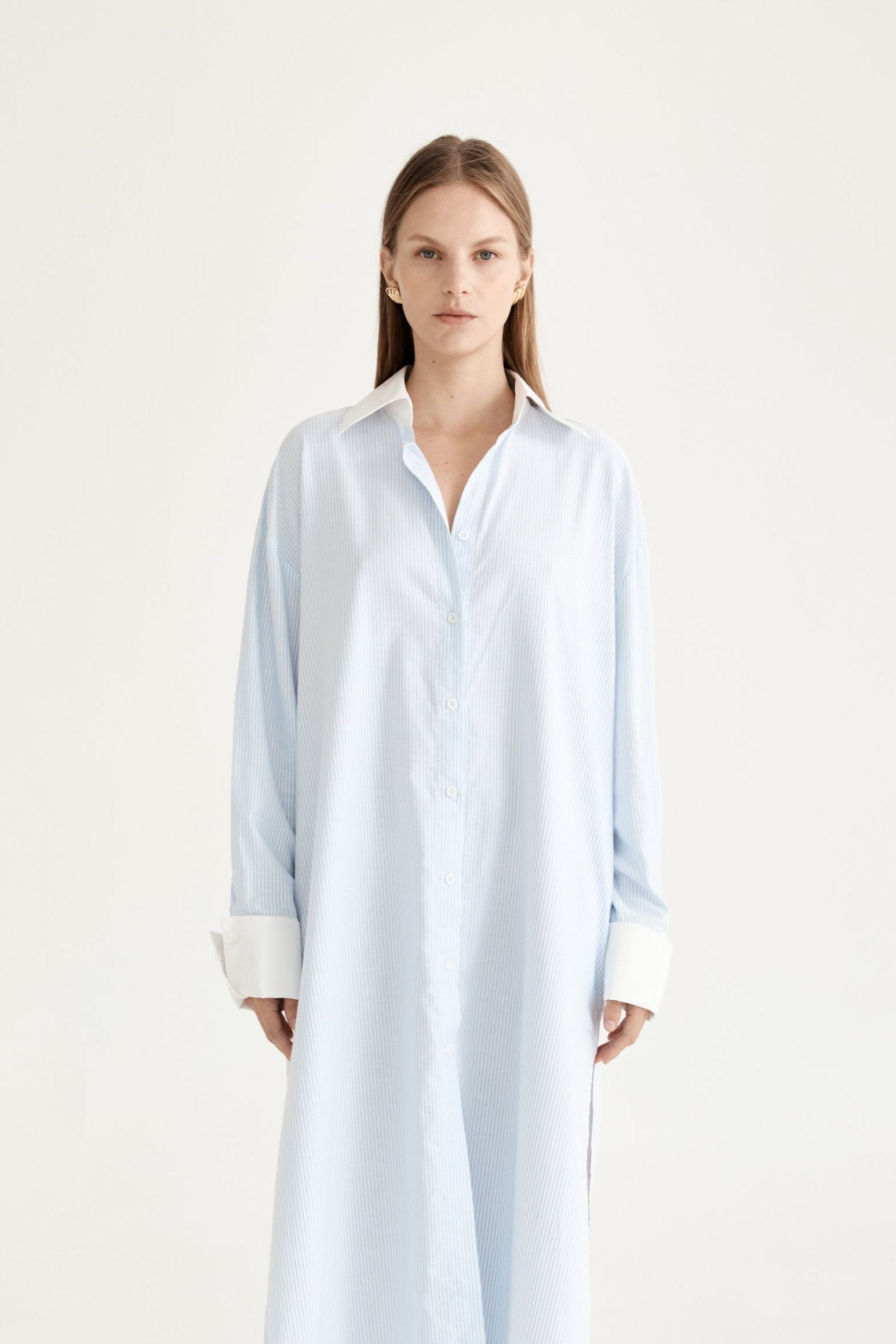 Lou Lou Shirt Dress - Blu Stripe