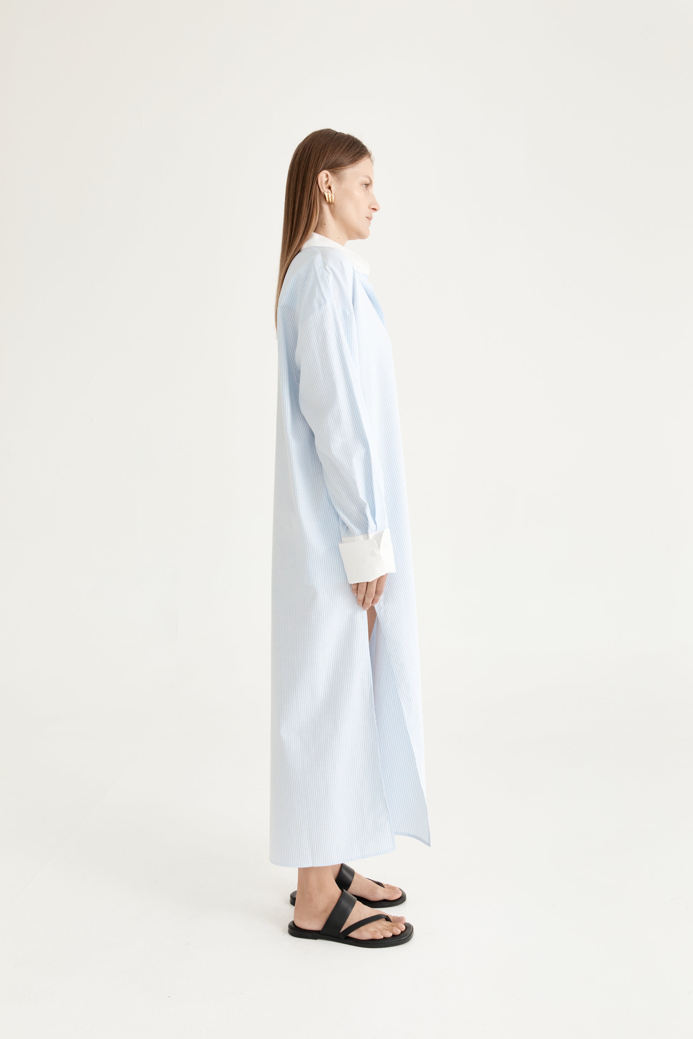 Lou Lou Shirt Dress - Blu Stripe