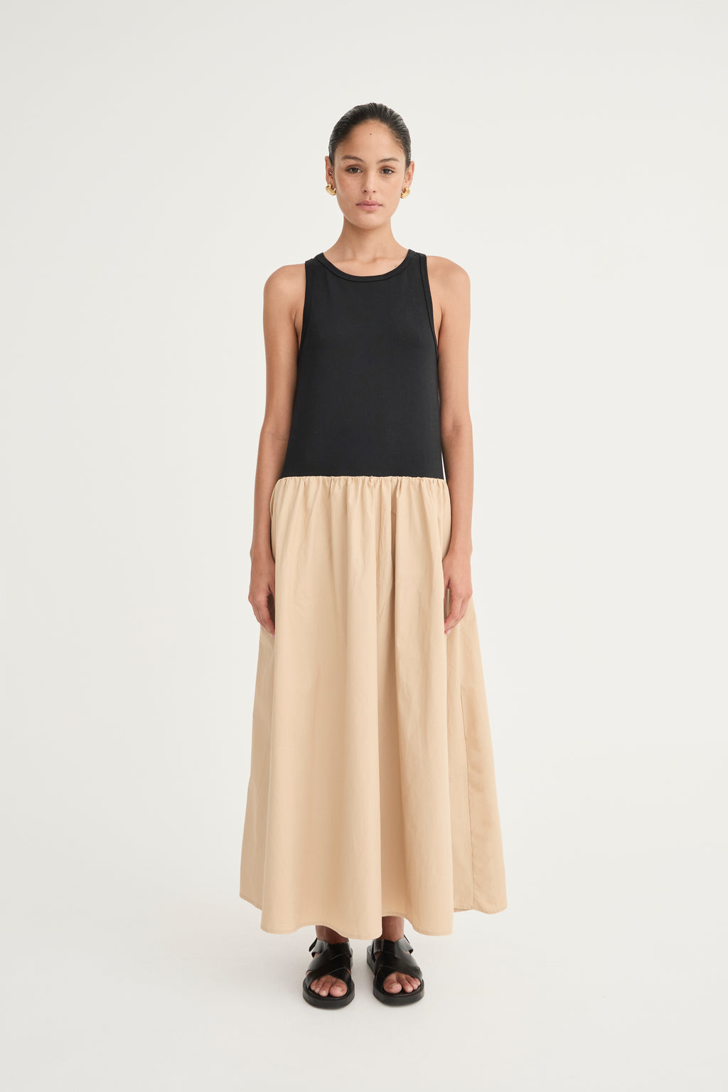Marlo Dress - Noir/Tan