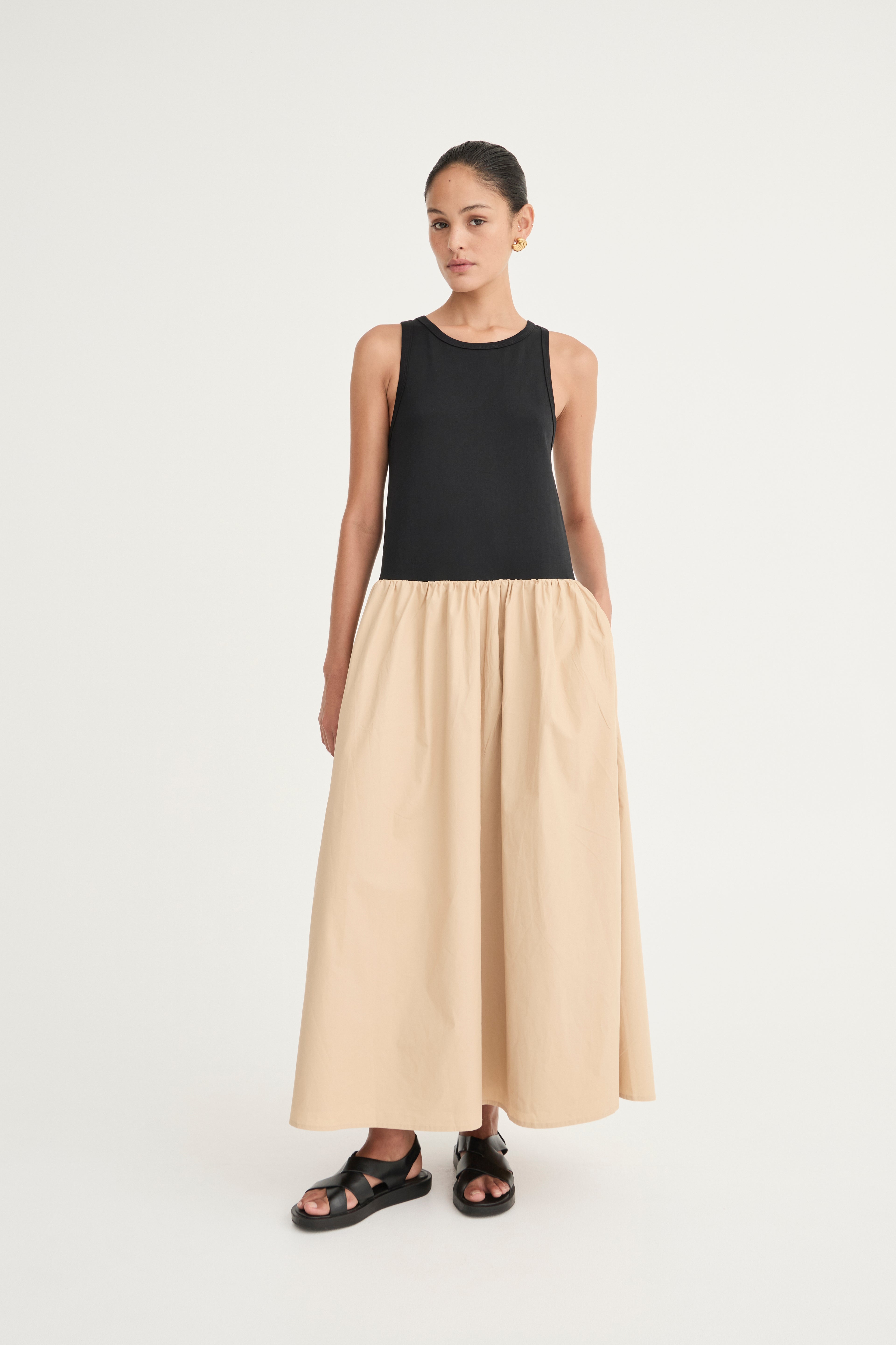 Marlo Dress - Noir/Tan