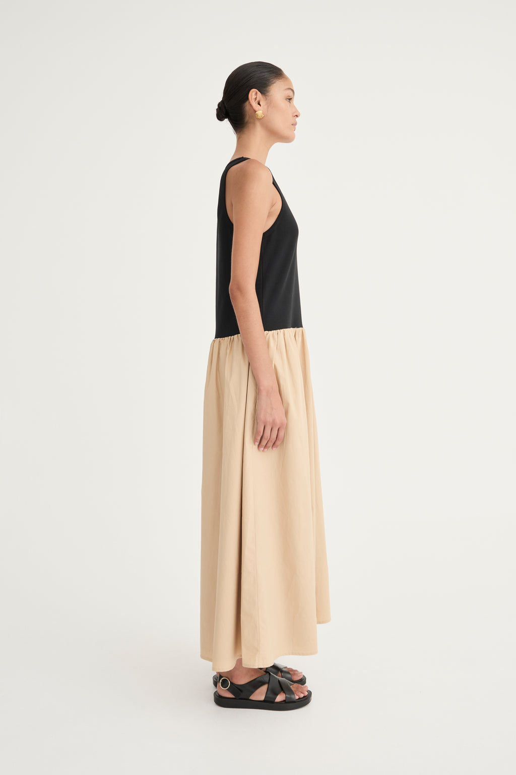 Marlo Dress - Noir/Tan