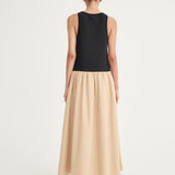 Marlo Dress - Noir/Tan