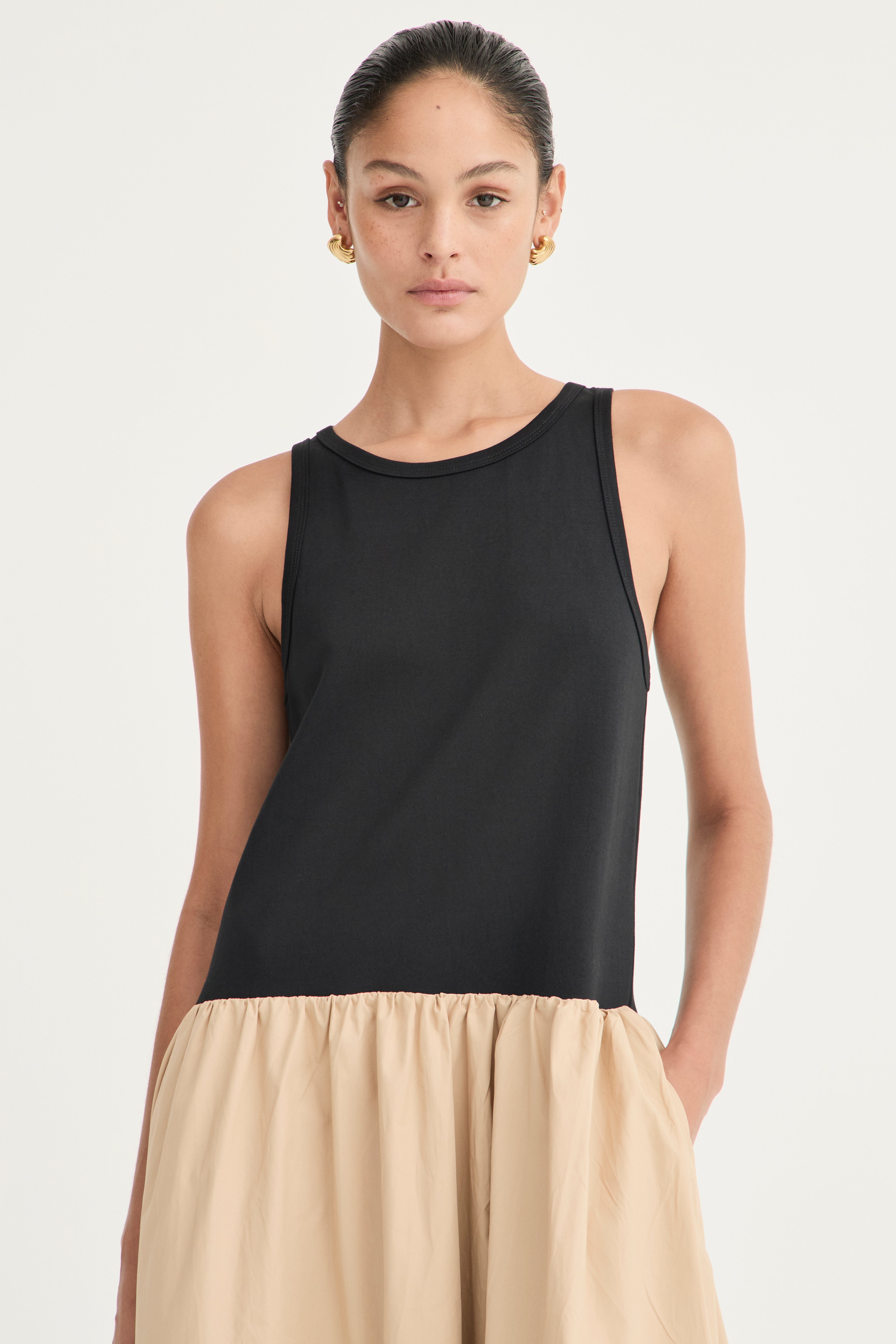 Marlo Dress - Noir/Tan