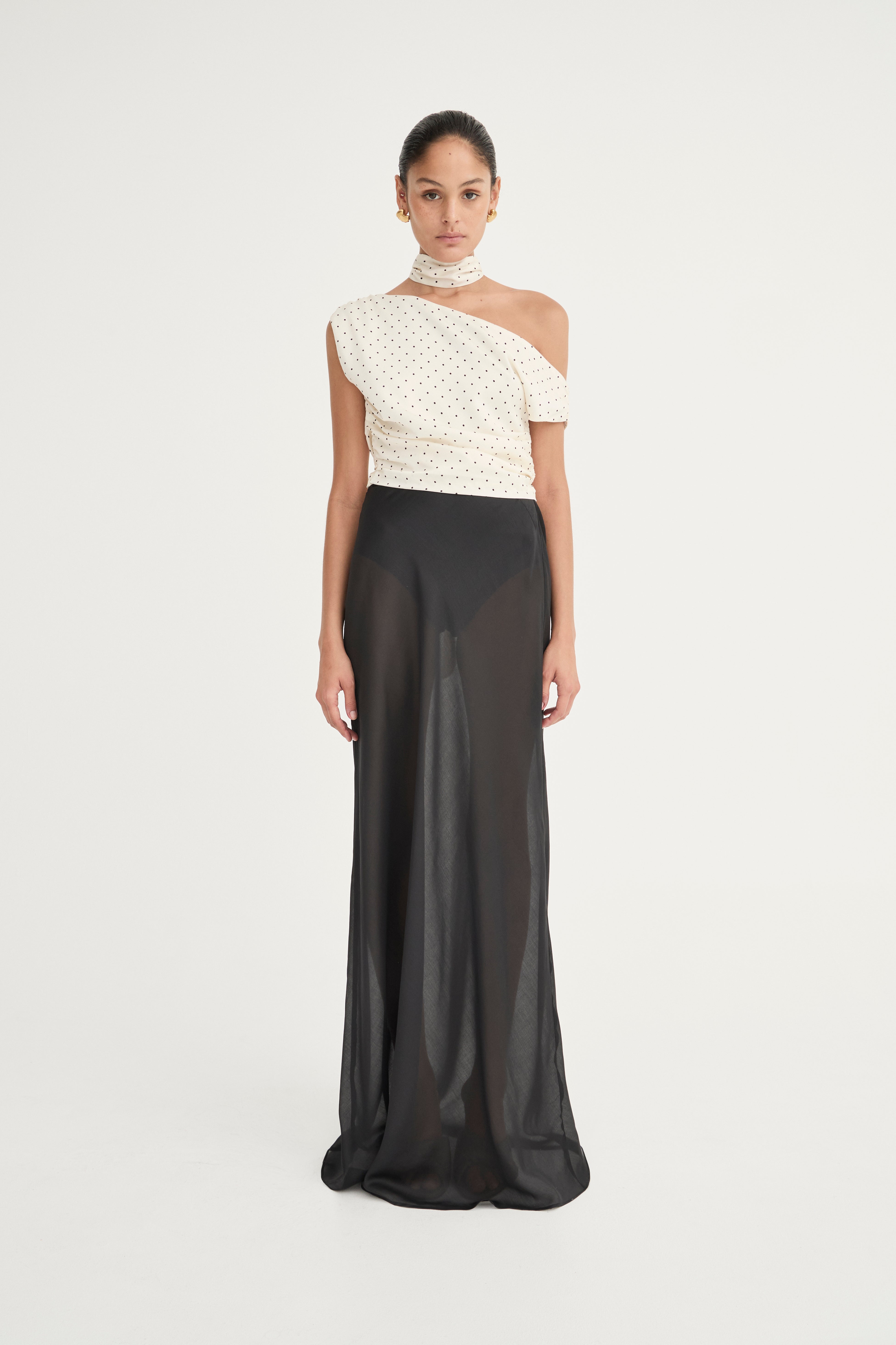 Francesca Bias Skirt | Noir