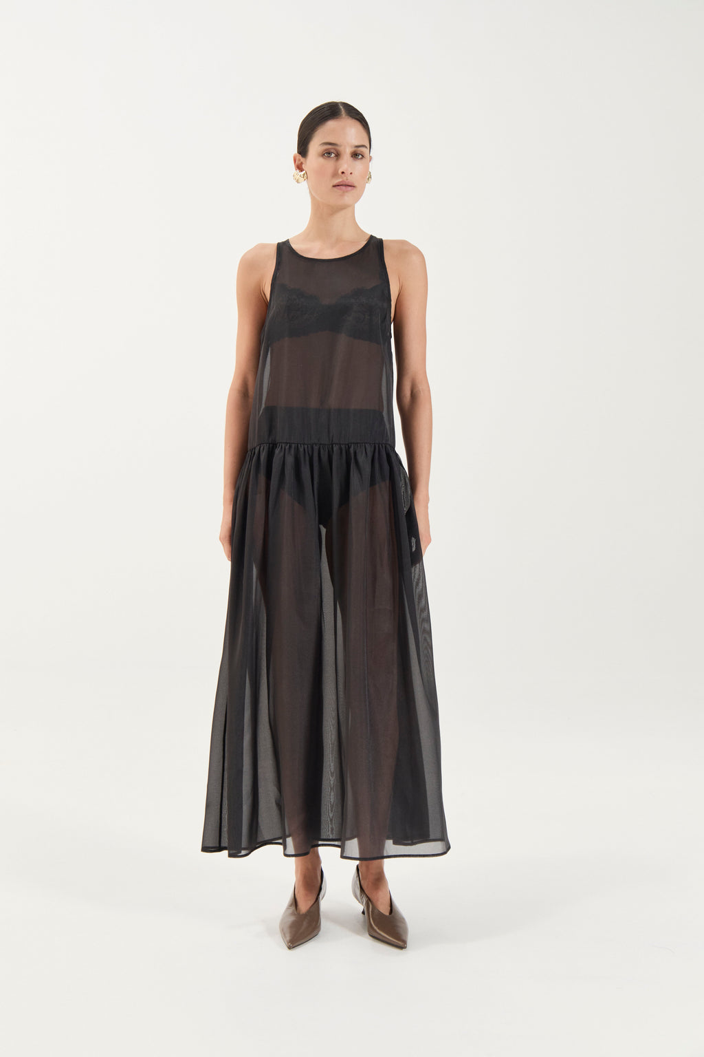 Marlo Dress - Sheer Noir