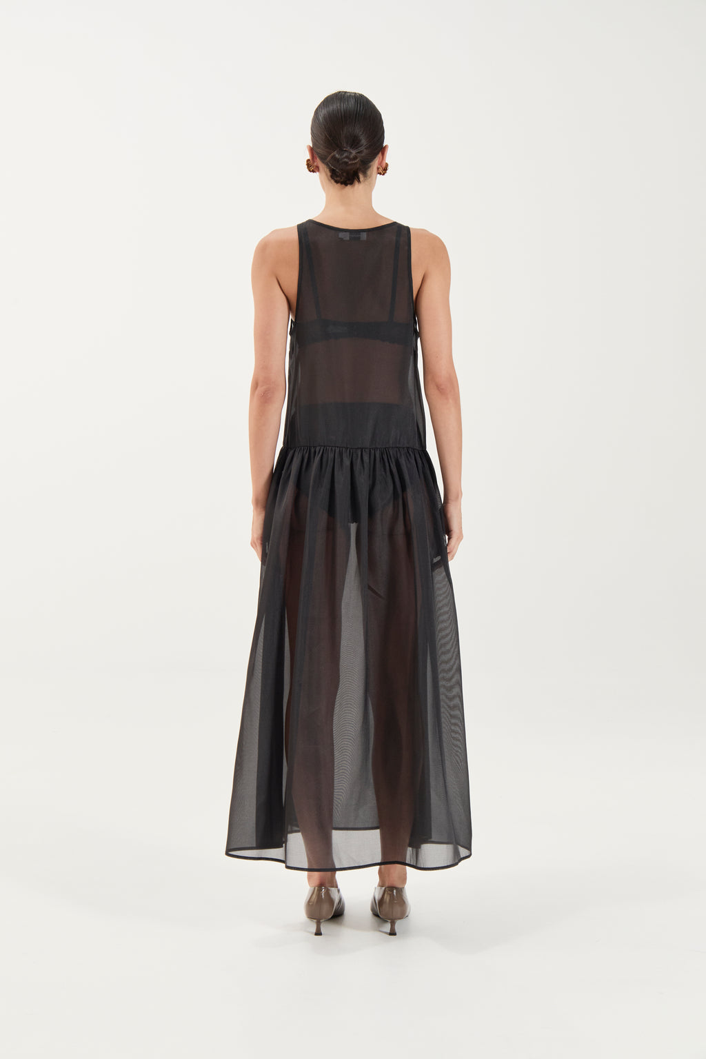 Marlo Dress - Sheer Noir