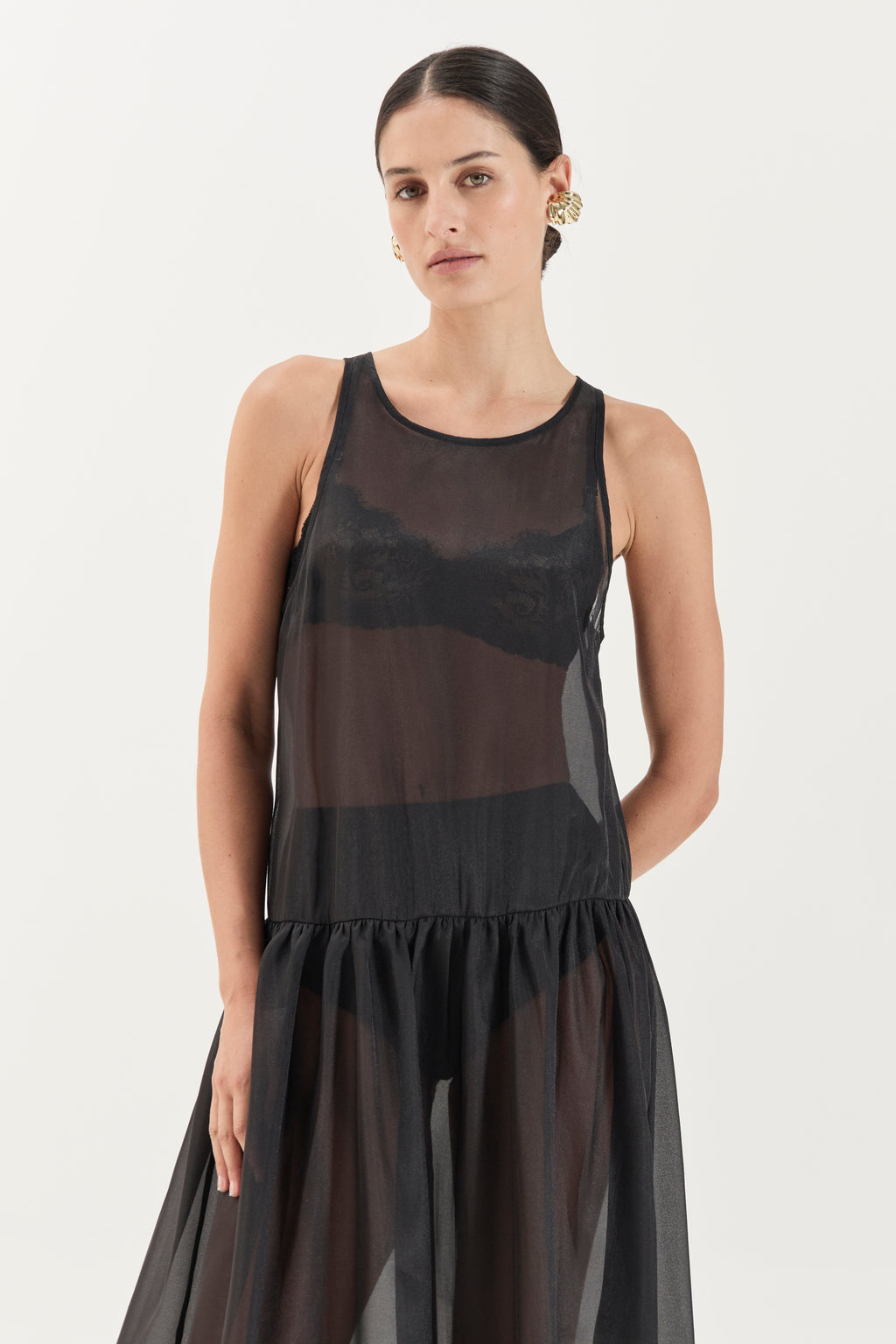 Marlo Dress - Sheer Noir