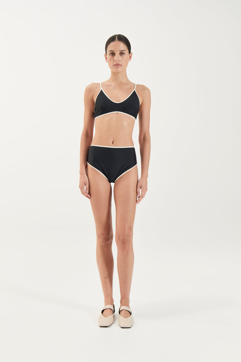 Scoop Neck Swim Top - Noir