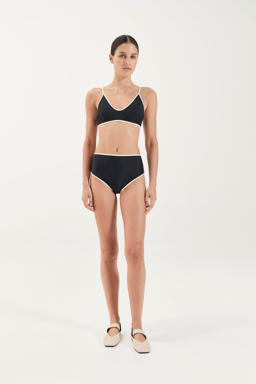 Swim High Waist Brief - Noir