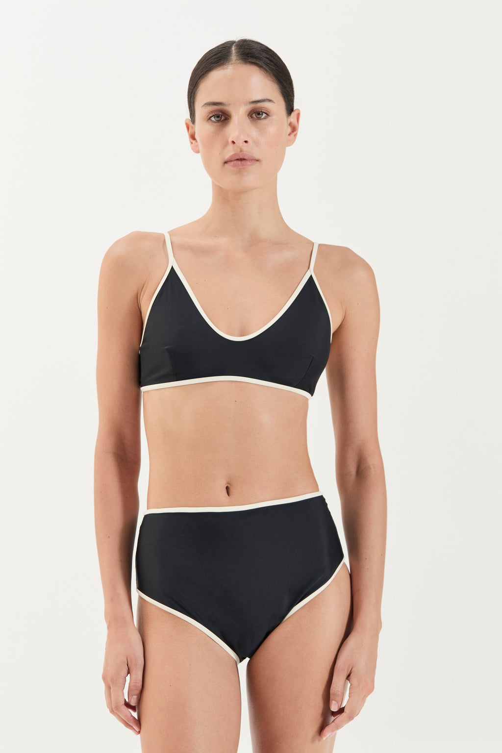 Swim High Waist Brief - Noir