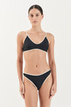 Scoop Neck Swim Top - Noir