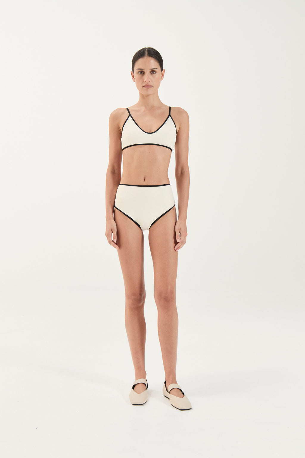 Swim High Waist Brief - Ivory