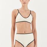 Scoop Neck Swim Top - Ivory