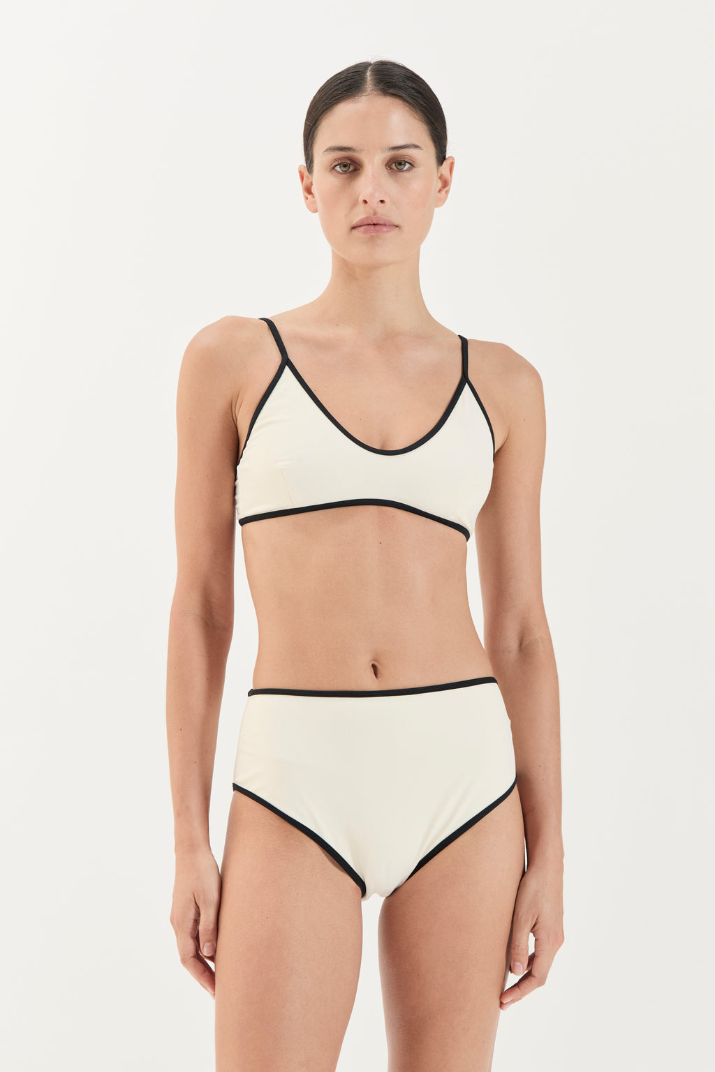Scoop Neck Swim Top - Ivory