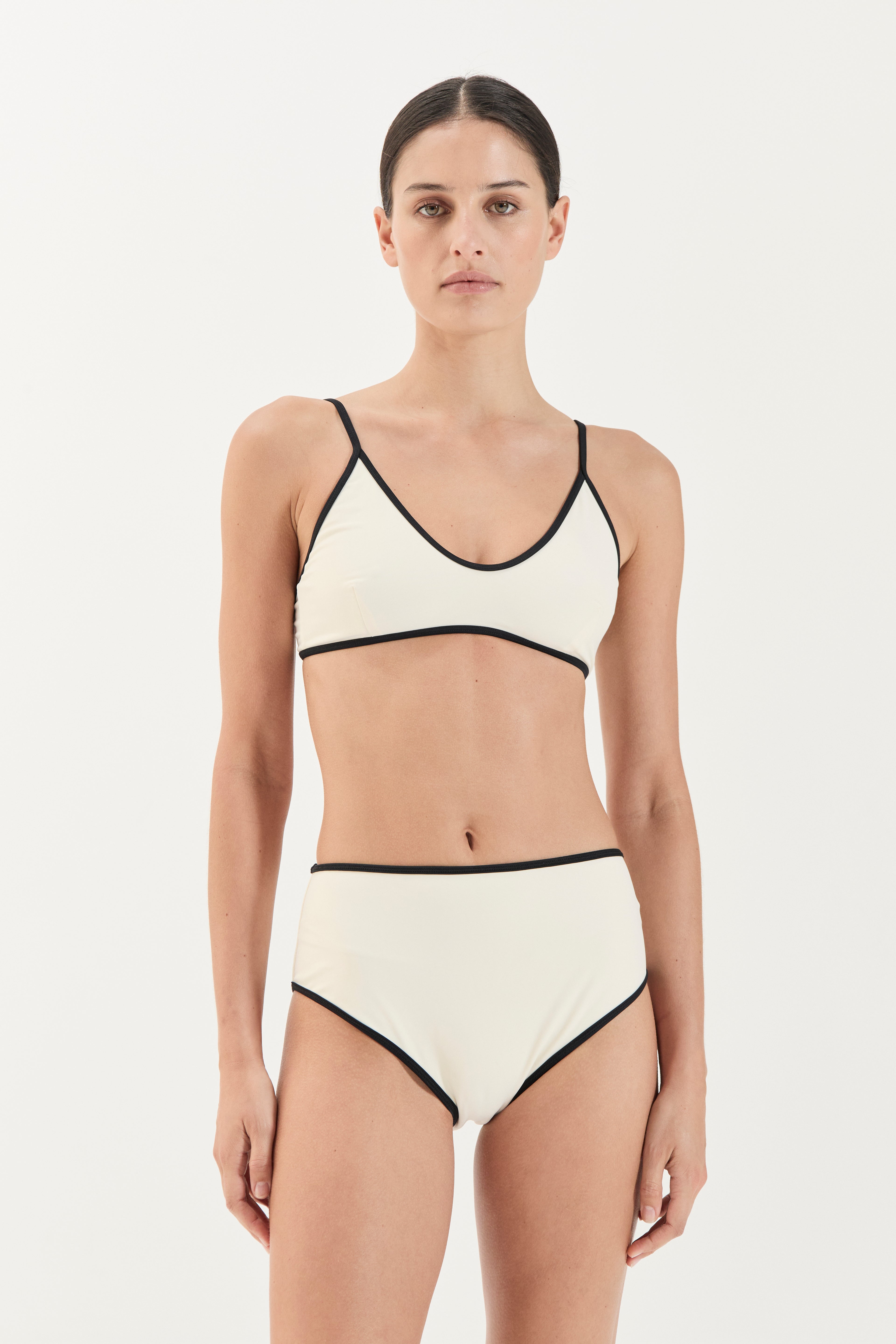 Scoop Neck Swim Top - Ivory