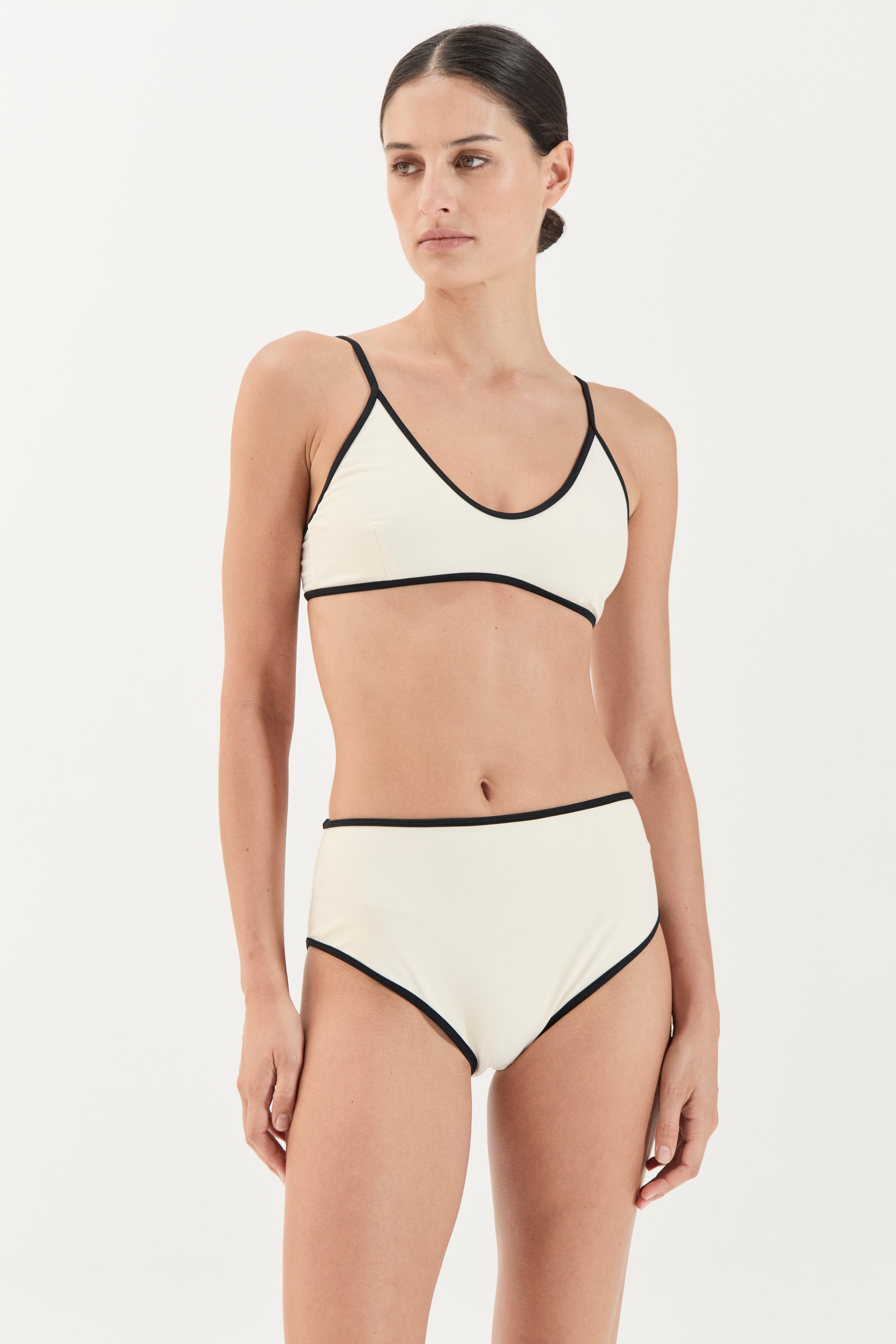 Scoop Neck Swim Top - Ivory