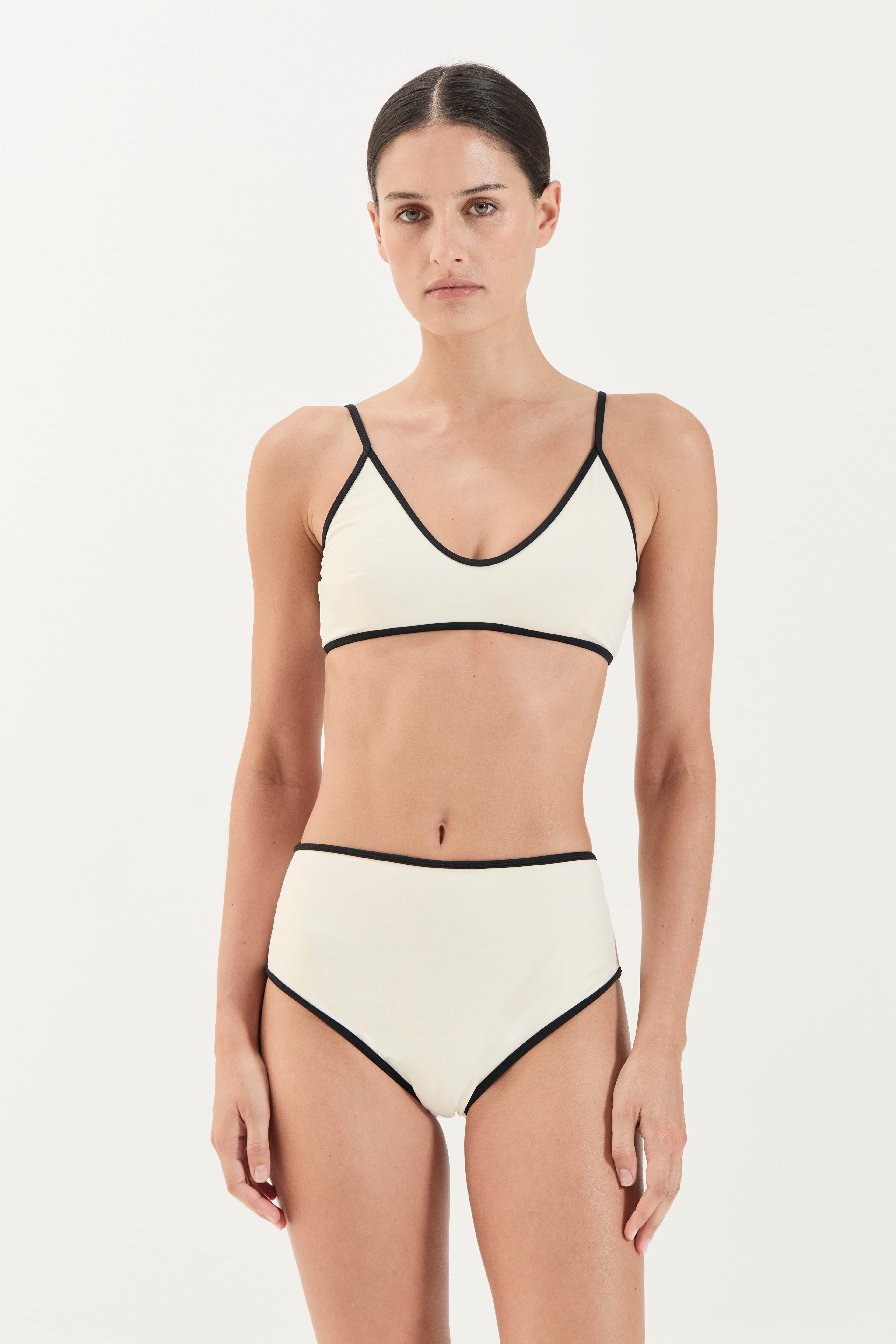 Swim High Waist Brief - Ivory