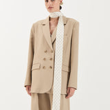 Stella Neck Tie - Ivory Polka