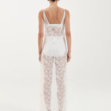 Georgette Lace Dress - White