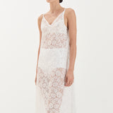 Georgette Lace Dress - White