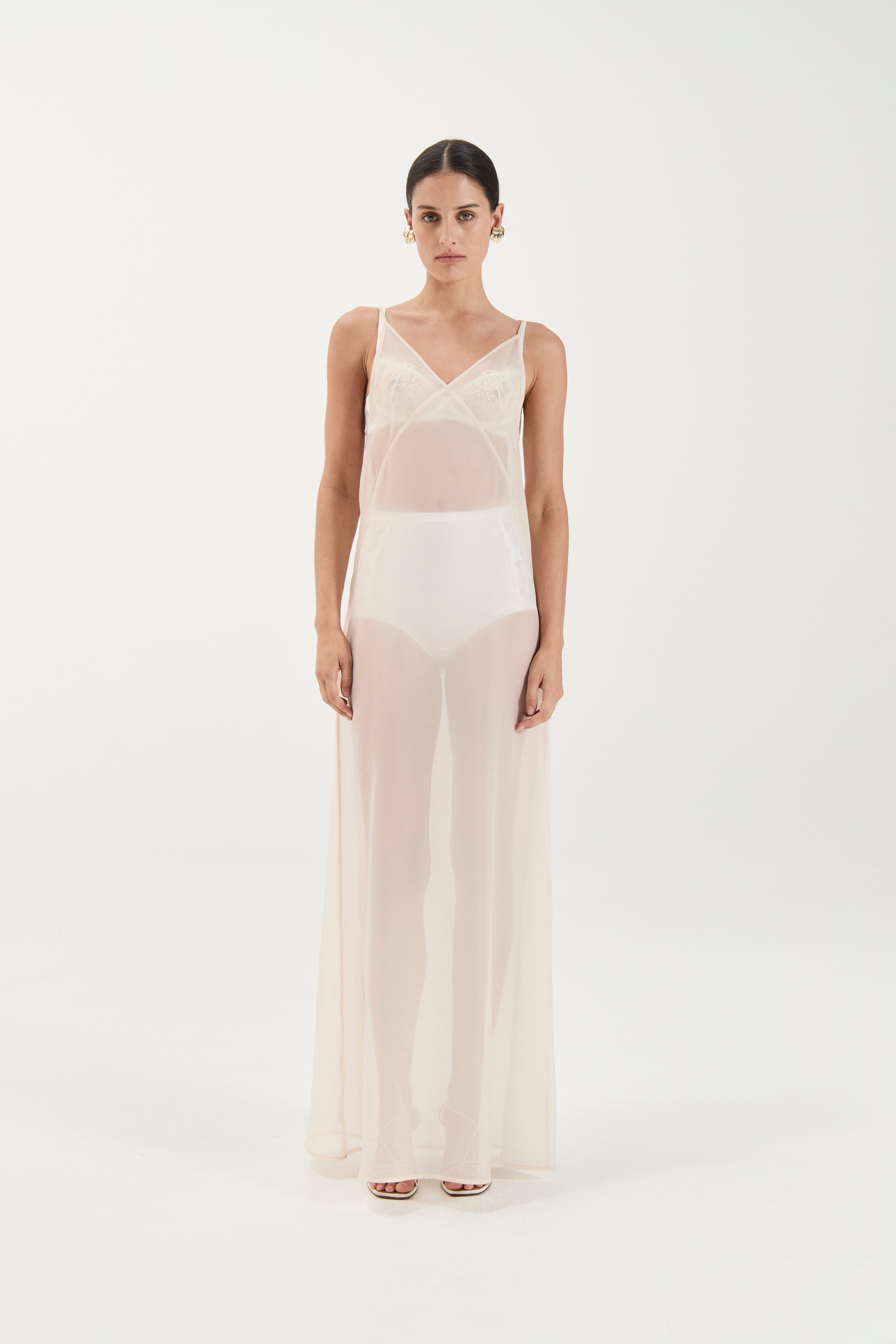 Georgette Dress - Ivory