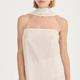 Camilla Dress - Ivory Leaf