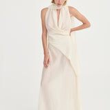 Antonella Dress - Ivory Leaf