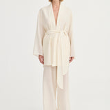 Alma Robe - Ivory Leaf