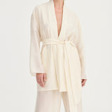 Alma Robe - Ivory Leaf