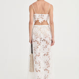 Luna Crop Top - Ivory Crochet Lace