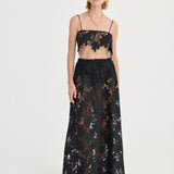 Margaux Skirt - Noir Crochet Lace