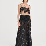 Margaux Skirt - Noir Crochet Lace