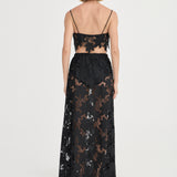 Margaux Skirt - Noir Crochet Lace