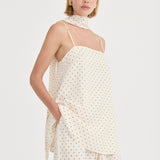 Stella Neck Tie - Ivory Polka