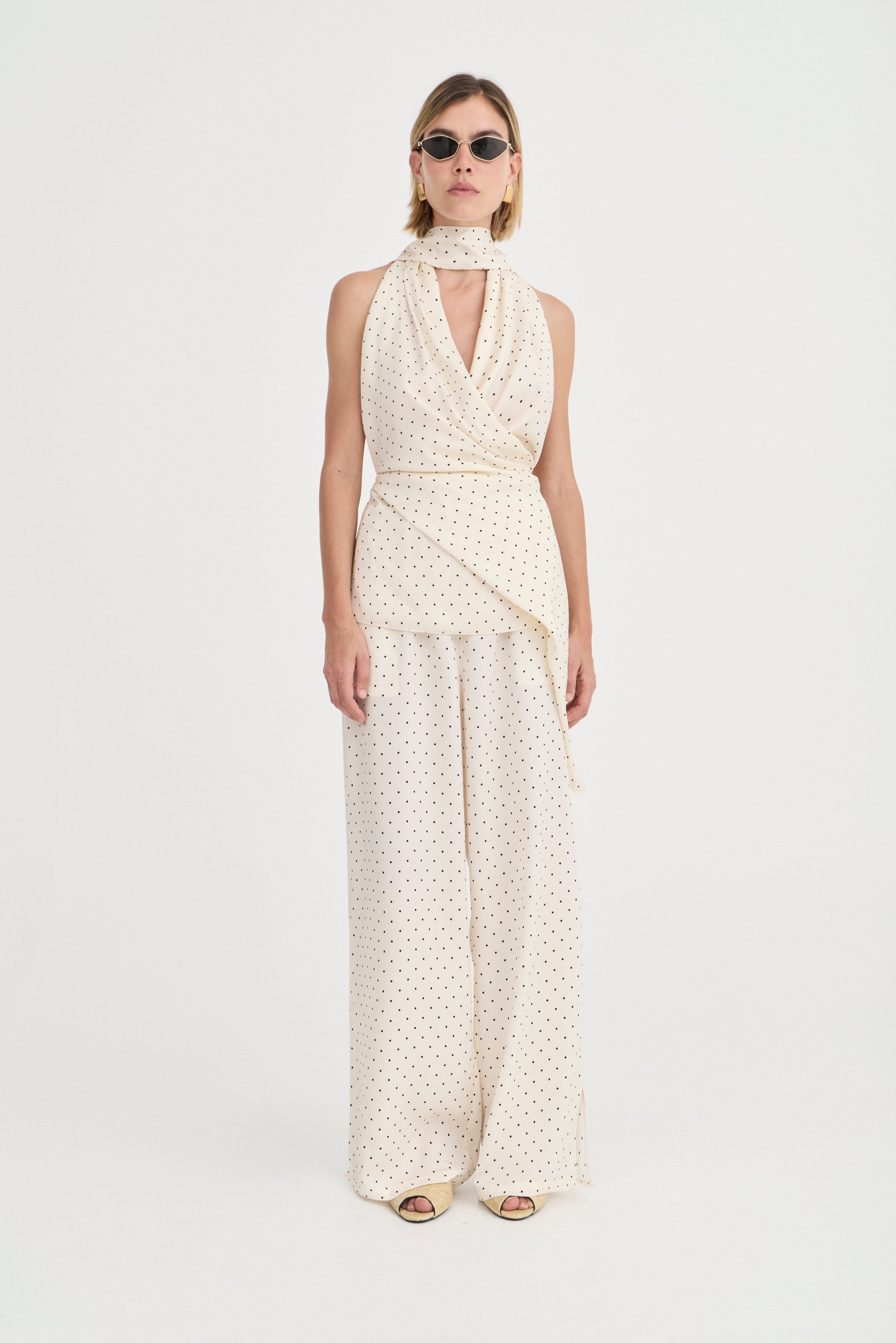 Antonella Top - Ivory Polka