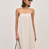 Camilla Maxi Dress - Ivory Polka