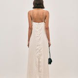 Camilla Maxi Dress - Ivory Polka