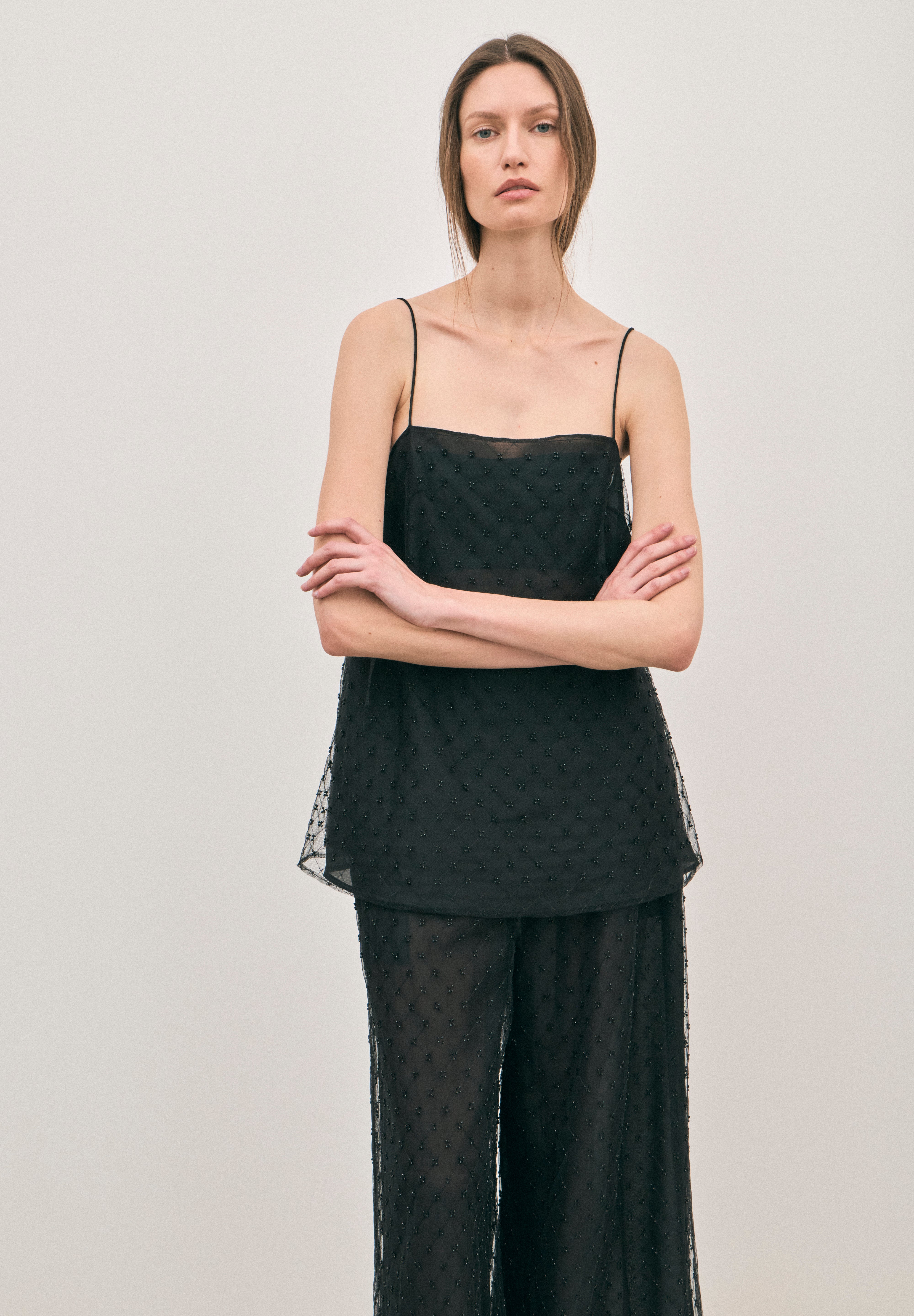 Lola Beaded Pants - Noir