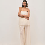 Lola Beaded Pants - Ivory