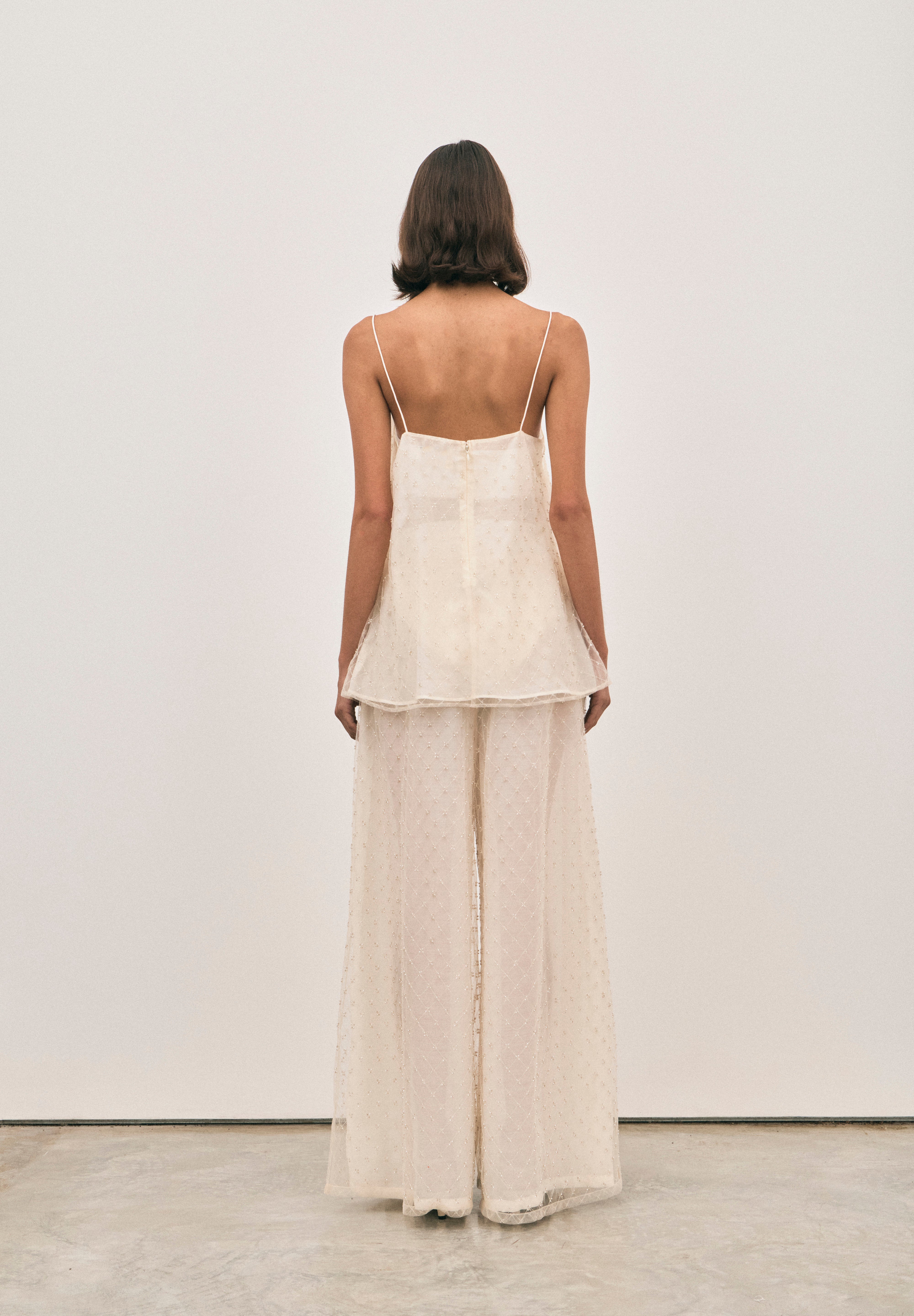 Lola Beaded Pants - Ivory