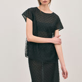 Chelsea Beaded Top - Noir
