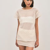 Martin Beaded Skirt - Ivory