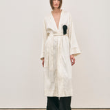 Odette Robe - Ivory Jacquard