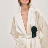 Odette Robe - Ivory Jacquard